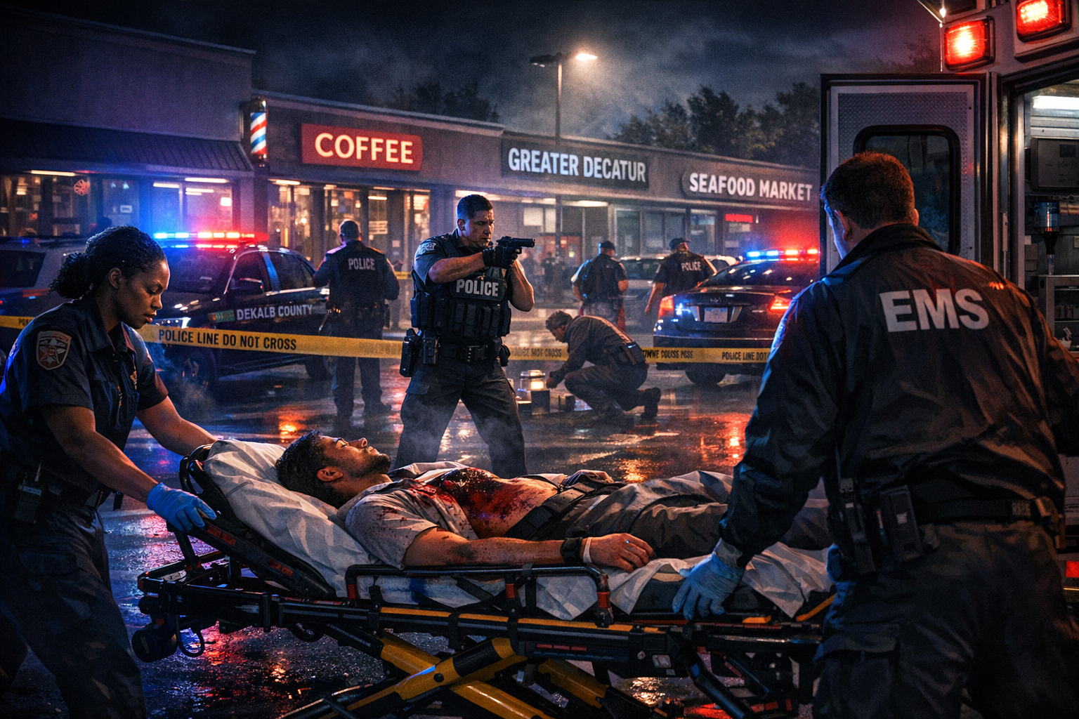 DeKalb County Police Investigate Gunfight Injury at Decatur Shopping Center